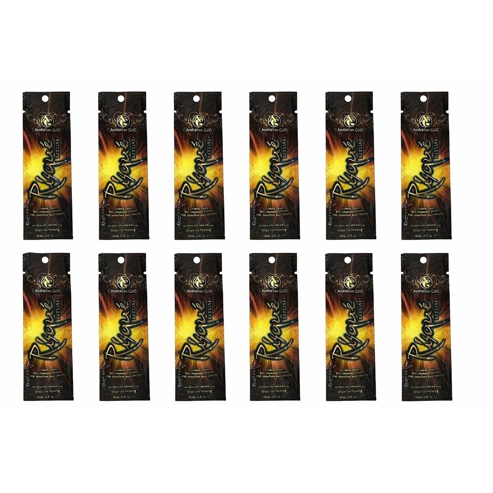 Australian Gold Risqué Ritual Extreme Tingle Bronzer Lotion – Lot of 14 Packets